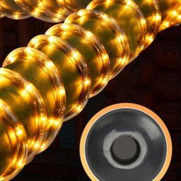 Tube Lumineux Extérieur led Guirlande Lumineuse Décoration et Adapteur d'alimentation Blanc