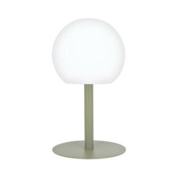Xanlite - Lampe à poser boule kaki rechargeable en métal led IP44, 400 lumens, cct et dimmable,
