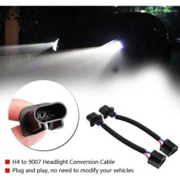 Kit de cble de conversion de phare adaptateur H4 femelle à H13 mle 2 pièces