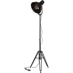 Lampadaire trépied en métal - Lampe sur pied noir 167x54x45 cm - Spotlight - Noir