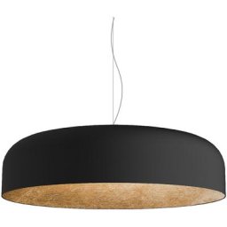 Lumicom - tuzzi Suspension, 1xE27, max 42W, métal, noir mat/feuille d'or, D.50cm 50 Noir/feuille