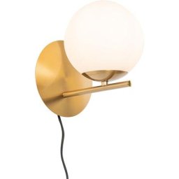 Flore - Applique murale avec interrupteur Design - 1 lumière - ø 15 cm - Doré/Laiton - Design