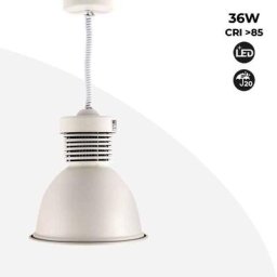 Barcelona Led - Suspension industrielle led cloche 36W Blanc Chaud - Blanc - Blanc Chaud