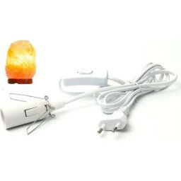 Ersandy - Câble pour lampe à sel avec interrupteur - E14-1,8 m - Douille pour lampe de sel, Blanc
