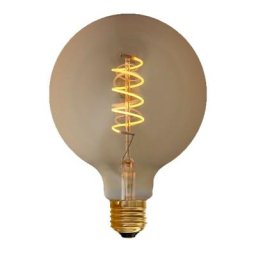 Ampoule Retro Vintage globe spirale filament E27 G125 4W Blanc Extra Chaud + - Blanc Extra Chaud +