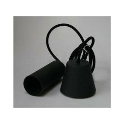 Sylvania - Suspension noire en métal lisse ø 43x110mm cordon 1450mm pour ampoule E27 230V 25W max
