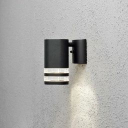 Konstsmide Lighting - Konstsmide Modena Applique murale extérieure moderne à double anneau noir,