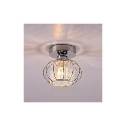 Led Luminaires de plafond à cristaux, lustre plafonnier cage et cristal e27 pour cuisine couloir
