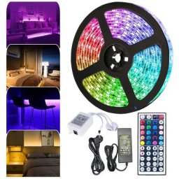 3m Ruban led, bande led rgb 5050 smd, bande led 60 led, led non étanche (IP20), avec télécommande