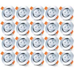 20x Spots led encastrables orientables, Spots led à encastrer,Spot encastrable 3W, Spots