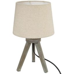 Atmosphera - Mini Lampe en Bois avec Trépieds créateur d'intérieur - Beige