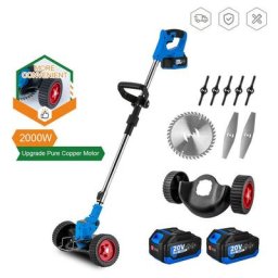 18V Coupe bordure a batterie - Rétractable Coupe herbe set - avec batterie et chargeur
