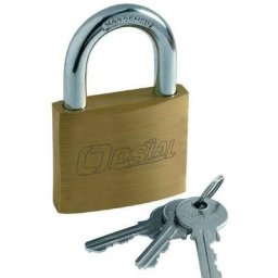 Cadenas à clé laiton varié - Largeur du coffre : 45 mm - Hauteur de l'anse : 24,3 mm Jardiboutique