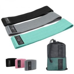 Vivezen - Lot de 3 élastiques de résistance pour musculation, fitness, pilates - Turquoise, gris,