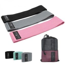 Vivezen - Lot de 3 élastiques de résistance pour musculation, fitness, pilates - Rose, gris, noir