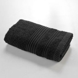 1001kdo Hygiene&beaute - Serviette de toilette invite 30 x 50 cm Tendresse noir
