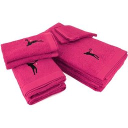 Parure de bain 8 pièces pure tennis - Rose