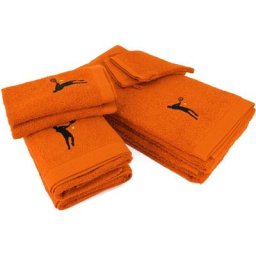 Linnea - Parure de bain 8 pièces pure tennis - Orange Butane