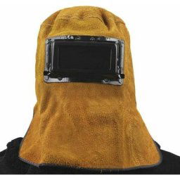 Tumalagia - Masque de soudage casque de soudeur à capuche masque de confort en cuir avec lunettes