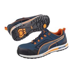 Puma - Chaussure de sécurité Crosstwist low pointure 46 bleue/orange S3 hro src en iso 20345 cuir