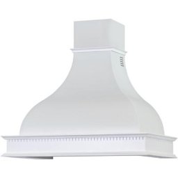 Hotte de cuisine rustique blanche family avec cadre en bois incrusté de 90 cm