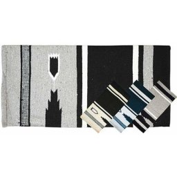 Bleu Noir Rn1-Lta - Tapis de selle en tissu Navajo avec motif