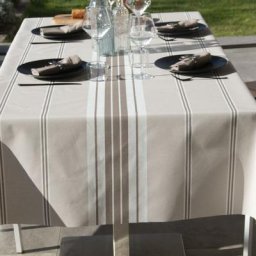 Nappe anti tâche esprit d'antan Naturel 150 x 250 cm - Naturel