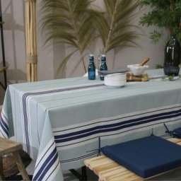 Nappe anti tâche esprit d'antan Marine 150 x 300 cm - Marine