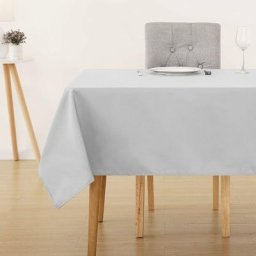 Lot de 1 Nappe de Table Rectangulaire Imperméable, 130x220 cm, Gris Clair - Gris Clair - Deconovo