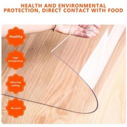 Nappe de couverture de table transparente en pvc imperméable Tapis de protection de bureau