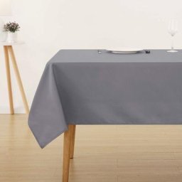 Deconovo Lot de 1 Nappe de Table Rectangulaire Imperméable, 150x240 cm, Gris - Gris