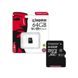 Trade Shop Traesio - Trade Shop - Kingston Micro Sd 64 Go Classe 10 Microsd 80 Mo / s Carte Mémoire