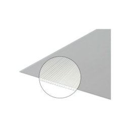 Plaque polycarbonate alvéolaire 4mm - Coloris - Translucide, Largeur - 105 cm, Longueur - 50 cm