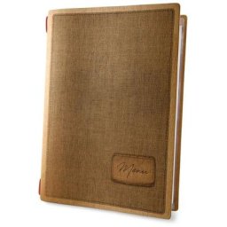 Dag Style - Lot 10 protèges menu souples format A4 couleur naturel 1 insert modèle country Marron
