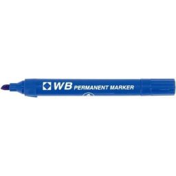 Marqueur permanent pointe biseautée WB bleu - bleu