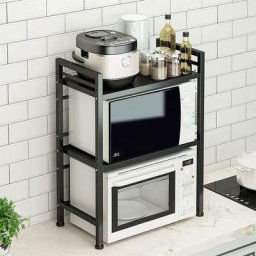 Support Étagère de Four à Électrique Micro-Ondes de Cuisine Rétractable, Support d'étagère de