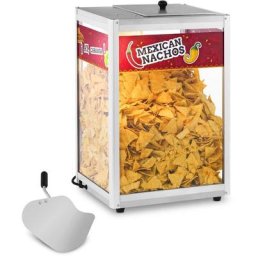 Machine à Nachos ou Popcorn Commercial Professionele électrique Chaud Cabinet - Rouge, Argent