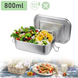 2x 800ml lunch box inox lunch box inox lunch box maternelle sans bpa - Argent - Randaco