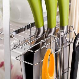 Mellifluous égouttoir à Vaisselle Chromé à 3 Niveaux pour sécher Les Assiettes avec Baguettes