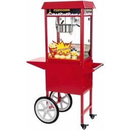 Royal Catering - Machine à Popcorn Pop Corn Professionnelle Avec Chariot Rouge 1600w 5kg/heure