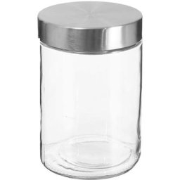 Bocal verre couvercle inox Nixo 1 -2L - 5 five simply smart - Transparent et argent