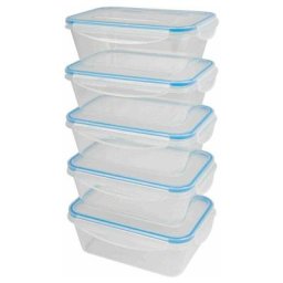 Ensemble de boite de conservation 5 pièces Classbach C-FHD4007K - Transparent/Bleu