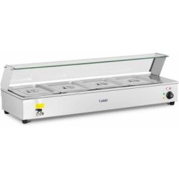 Royal Catering - Bain Marie Électrique Inox Réchaud Buffet Vitrine 4 Bacs Gn Gastro 1/2 24L 1800W