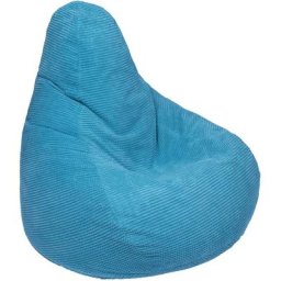 Loft 25 - Pouf à haut dossier en velours côtelé pour adulte, pouf gaming pour l'intérieur, salon,