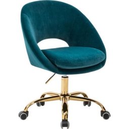 Chaise de Bureau Pivotante Fauteuil de Bureau en Velours Confortable Siège Ergonomique d