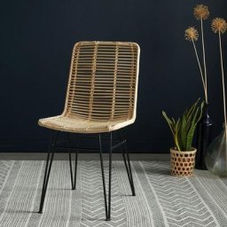 Bois Dessus Bois Dessous - Chaise en rotin et métal - Naturel
