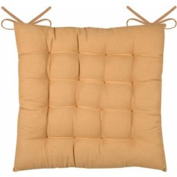 Homemaison - Galette de chaise unie et classique Moutarde 38 x 38 cm - Moutarde