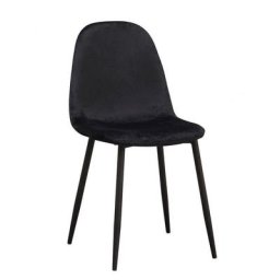 Cadeaux Miguel - Chaises Salle à manger - Chaise Teok Black Velours - Noir - Noir