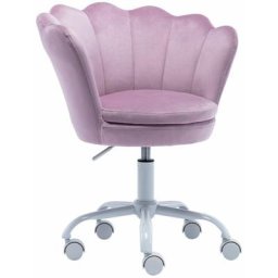 Chaise de Bureau pour Enfant Chaise Pivotante en Velours Fauteuil Bureau pour Chambre, Réglable en