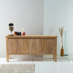 Buffet en teck massif 150 cm - Naturel